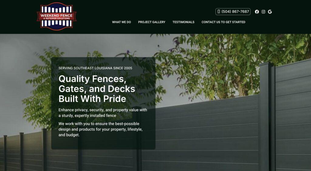 Fence Contractor Website Design